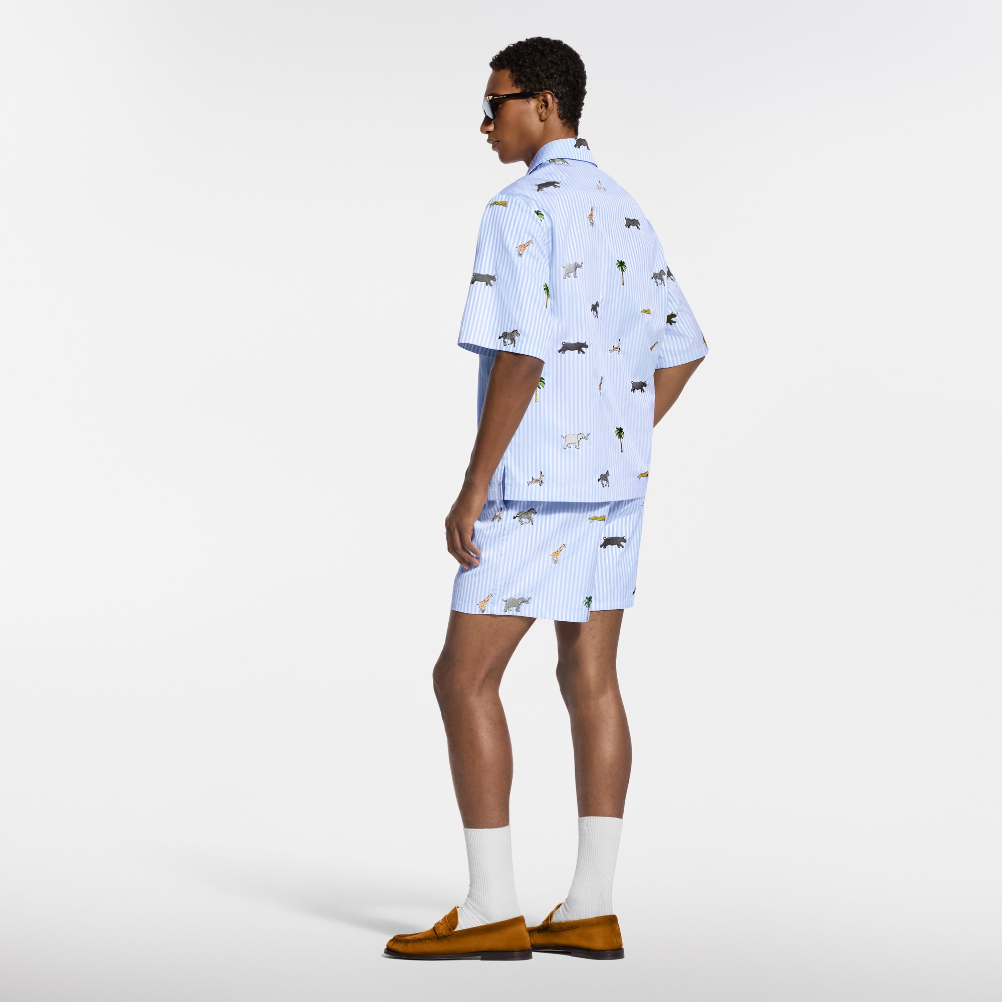 LV x The Darjeeling Limited Embroidered Striped Shorts - For Men